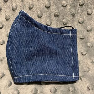 Child kids 3-6 yrs Handmade face mask Denim Star